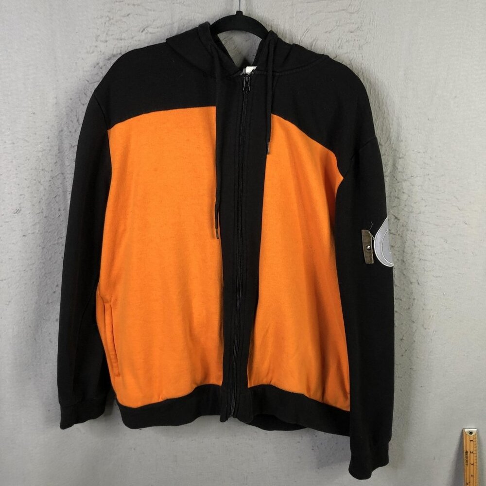 Ripple Junction Hoodie Mens XL Orange Naruto Shippuden Full Zip Anime Y2K Grunge